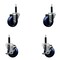 Service Caster 3.5'' Solid Poly Wheel Swivel 3/4'' Expanding Stem Caster Set 2 Brakes, 4PK SCC-EX20S3514-SPUS-2-TLB-2-34 - alternate 1